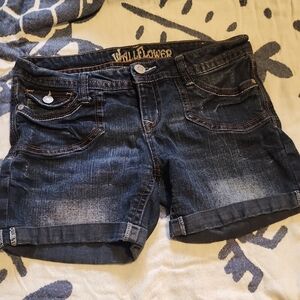 Wallflower Women's Dark Blue Jean Shorts